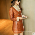 Winter Real Shearling Coat und Pelzmantel für Lady Long Style